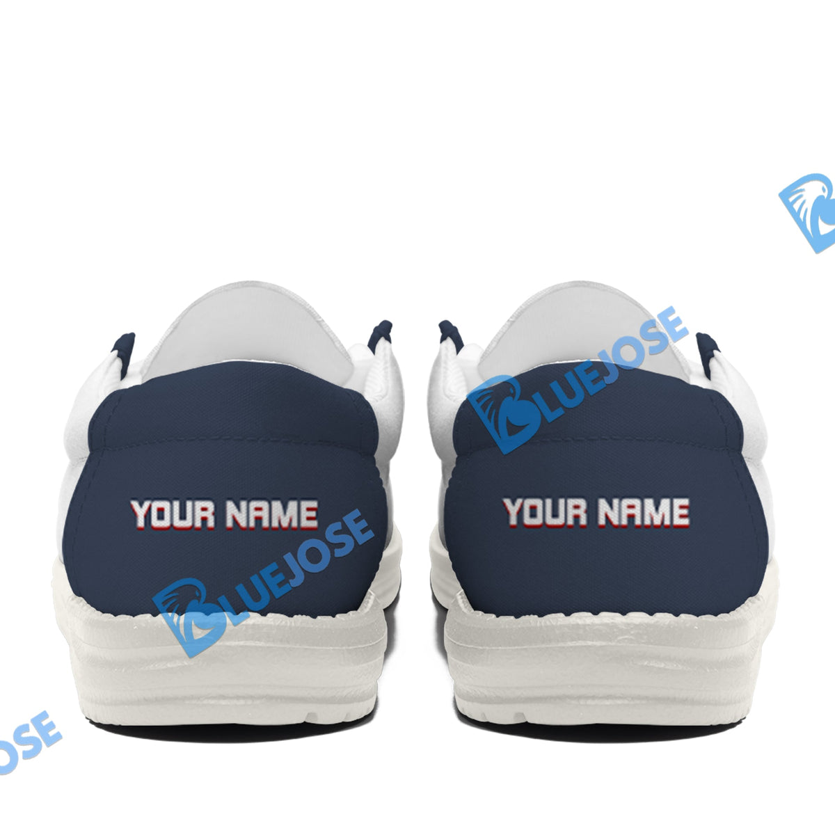 BlueJose Billiards Ball 8 US Flag Champion Pattern White Canvas Loafer Shoes