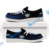BlueJose Billiards Ball 8 Cross Eagle American Flag  White Canvas Loafer Shoes (4 Colors)