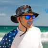 BlueJose Panfish Camouflage Custom Name Bucket Hat