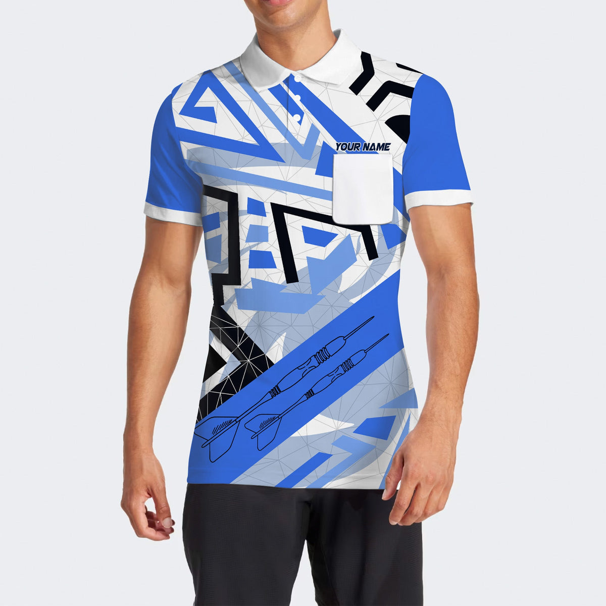 BlueJose Design Flying Darts Personalized Name, Team Name Unisex Shirt