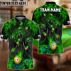 BlueJose Billiards Ball 8 & 9 Grim Reaper Fire Design Personalized Name Shirt (4 Colors)