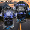 BlueJose Darts Smoke Triple Skulls Customized Name, Team Name 3D Shirt (4 Colors)
