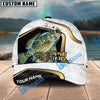 BlueJose Fishing White Marble & Gold Trim Splash Heartbeat Line Personalized Cap (13 Breeds)