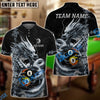 BlueJose Billiards 8 Ball 9 Ball Golden Dragon Yin And Yang Personalized Name Shirt (4 Colors)