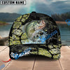 BlueJose Fishing Cracked Texture Gold Black Splash Graphic Personalized Cap (13 Breeds)