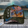 BlueJose Hagre Zumjyre Deer Hunting American Flag Multicolor Personalized Name 3D Cap