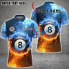 BlueJose Billiards Fire Vs Ice Personalized Shirt