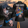 BlueJose Billiards USA Flag 8 Ball Stars And Stripes Style Personalized Shirt (2 Colors)