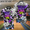 BlueJose Bowling & Pins Street Art “They Not Like Us” Cartoon Customized Name, Team Name 3D Shirt (4 Colors)