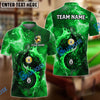 BlueJose Billiards Ball 8 & 9 Yin-Yang Elements Personalized Name, Team Name Shirt (5 Colors)