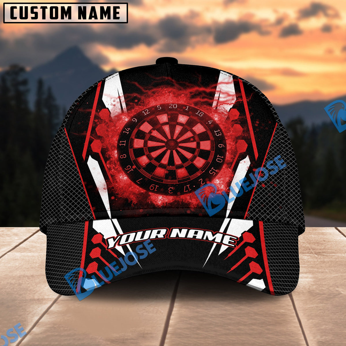 BlueJose Darts Thunder Personalized Name Cap (4 Colors)
