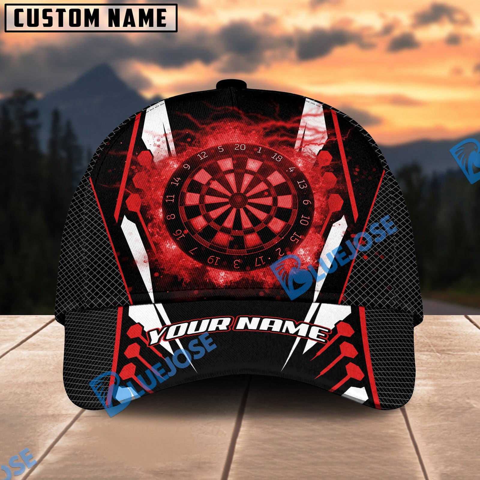 BlueJose Darts Thunder Personalized Name Cap (4 Colors)