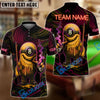 BlueJose Billiards 8 Ball Neon Monster Smoke Personalized Name, Team Name Unisex Shirt (4 Colors)