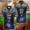 BlueJose Billiards 8 Chain Scar Wolf Personalized Name Shirt (4 Colors)