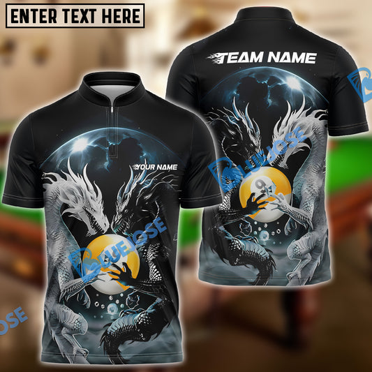 BlueJose Billiards Ball 9 Yinyang Dragon Duel Personalized Name, Team Name Unisex Shirt