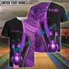 BlueJose Bowling & Pins Tribal Crown Pattern Customized Name, Team Name 3D Shirt (6 Colors)