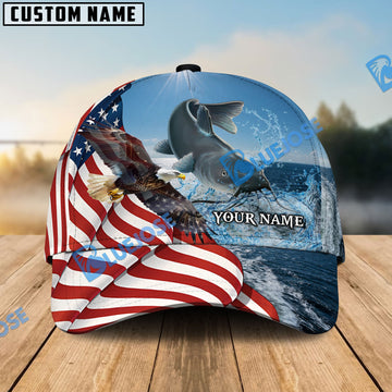 BlueJose Eagle Flag Catfish Fishing Classic Cap