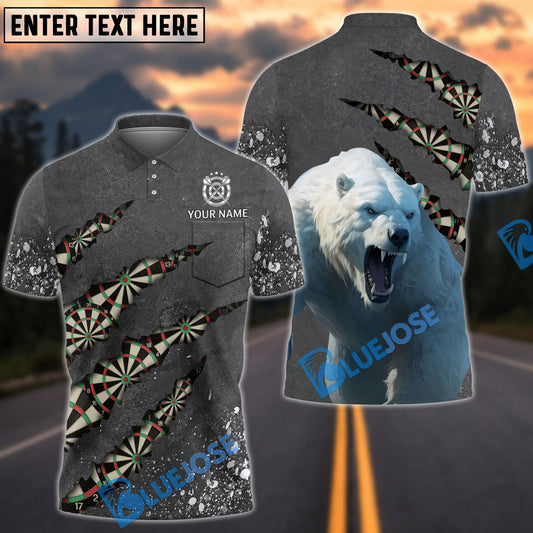 BlueJose Polar Bear And Darts Personalized Name Shirt