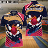 BlueJose The Colorful Wave and Bowling Personalized Name, Team Name 3D Shirt (2 Colors)