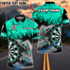 BlueJose Darts Seawave Personalized Name, Team Name Shirt (4 Colors)