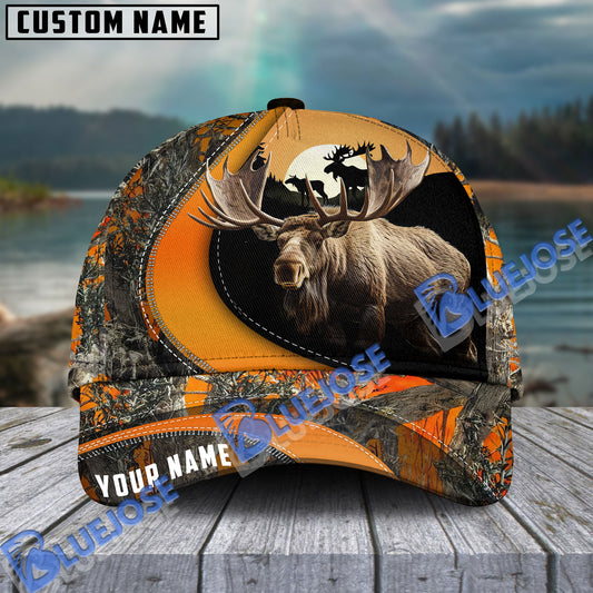 BlueJose Moose Hunting Camo Pattern Personalized Cap ( 2 Colors )