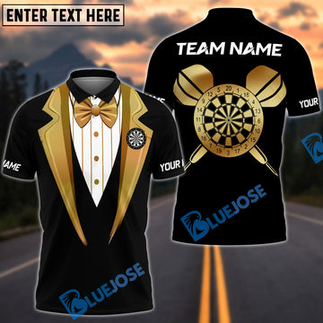 BlueJose Darts Gentleman Style Personalized Name, Team Name Shirt (6 Colors)