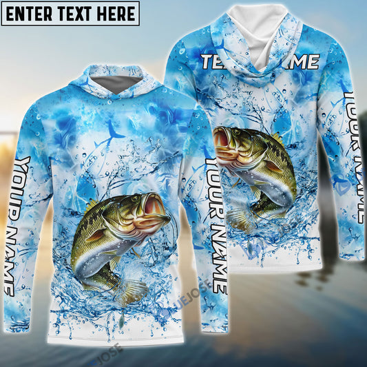 Bluejose Bass Fishing Blue Sea Catching Design Name & Team Name 3D Shirts