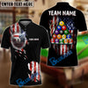 BlueJose Billiards USA Flag 8 Ball Stars And Stripes Style Personalized Shirt (2 Colors)