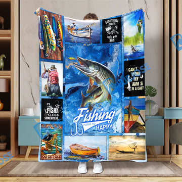 BlueJose Musky Fishing Lovers Blanket