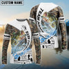 Bluejose Bass Fishing Camo Forest Scene Custom Name & Team Name 3D Shirts