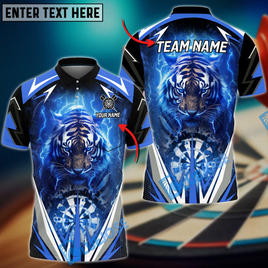 BlueJose Darts Thunder Tiger Personalized Name, Team Name 3D Shirt