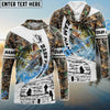 Bluejose Bass Fishing Camo Forest Scene Custom Name & Team Name 3D Shirts