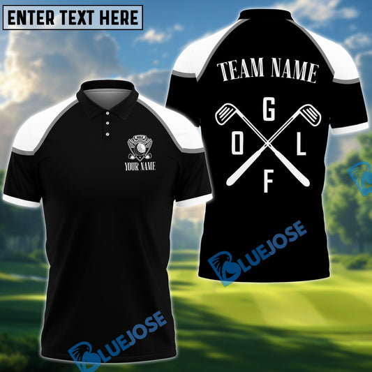 BlueJose Golf Premium Customized Name, Team Name 3D Shirts (4 Colors)