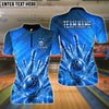 BlueJose Bowling Golden Strike Ball & Pins Explosion Customized Name, Team Name 3D Shirt (6 Colors)
