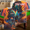 BlueJose Billiards Ball 8 And 9 Flaming Skull Abstract Personalized Shirt (2 Colors)