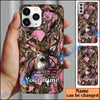 BlueJose Deer Hunting Camo Pattern Personalized Name Multicolor Phone Case (6 colors)