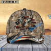 BlueJose Americam Flag Hunting Deer Crack Camo Pattern Multicolor Option Personalized Cap