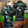 BlueJose Billiards Ball 8 King Golden Premium Personalized Name, Team Name Shirt (4 Colors)