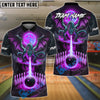BlueJose Bowling And Pins Dragon Fire Customized Name, Team Name 3D Shirt (4 Colors)