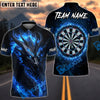 BlueJose Darts Dragon Fire Inferno Dartboard Personalized Name, Team Name Unisex Shirt (4 Colors)