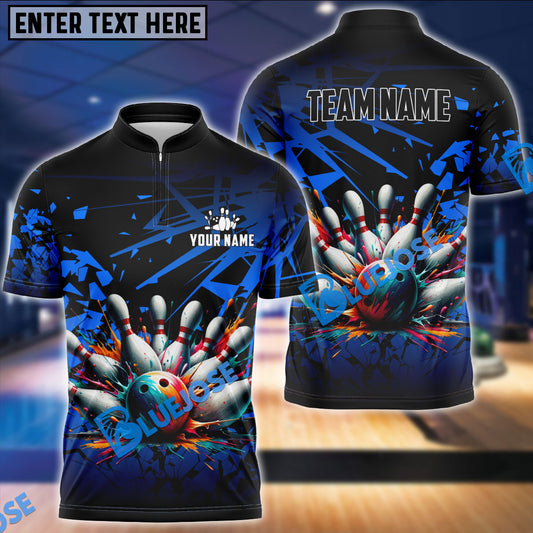 BlueJoses Bowling And Candlepin Diamond Broken Customized Name 3D Shirt