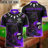BlueJose Billiards 8-Ball Panther Design Personalized Name Shirt (4 Colors)