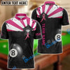 BlueJose Billiards Breast Cancer Awareness Pink Ribbon Customized Name 3D Shirts