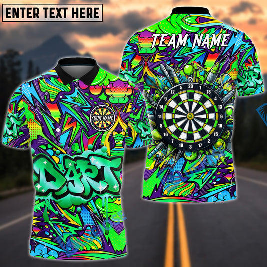 BlueJose Darts Graffiti Gunners Personalized Name, Team Name Shirt (4 Colors)