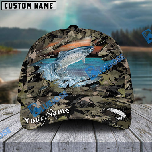 BlueJose Atlantic Salmon Fishing Lure Camouflage Personalized Cap