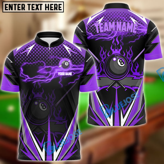 BlueJose Purple Fire Personalized Name, Team Name Unisex Shirt