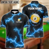 BlueJose Billiards Ball 9 The Power Of The God Of Thunder Personalized Name Shirt (4 Colors)
