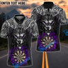 BlueJose Darts Wolf Flame Personalized Name, Team Name Shirt (4 Colors)