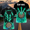 BlueJose Darts Wolf Fire Flame Personalized Name, Team Name 3D Shirt (4 Colors)