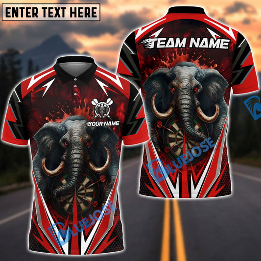 BlueJose Darts Elephant Dartboard Customized Name, Team Name 3D Shirt (4 Colors)